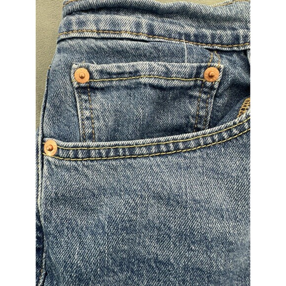 Levi's 505 Jeans Mens 40x32 Blue Denim Regular Fit Straight Leg Stretch Zip Fly - Picture 6 of 12